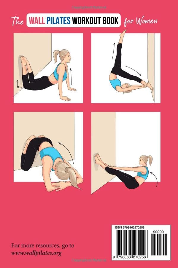 Vista 2 de The Wall Pilates Workout Book For Women Beautifully Illustrated Step-by-Step Workout Exercises For Toning, Flexibility, Strength, and Balance