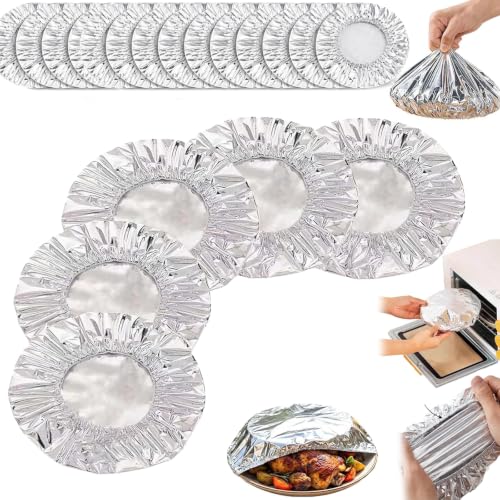 50/100/200PCS Atlaepetgear Food Covers Reusable Aluminum Foil Food Covers Repeatable Aluminum Foil Film Insulation Cover Kitchen Fresh-Keeping Insulation Film (50PCS)