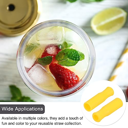 uxcell 10 piezas tapas de silicona para pitillos reutilizables miniatura 5