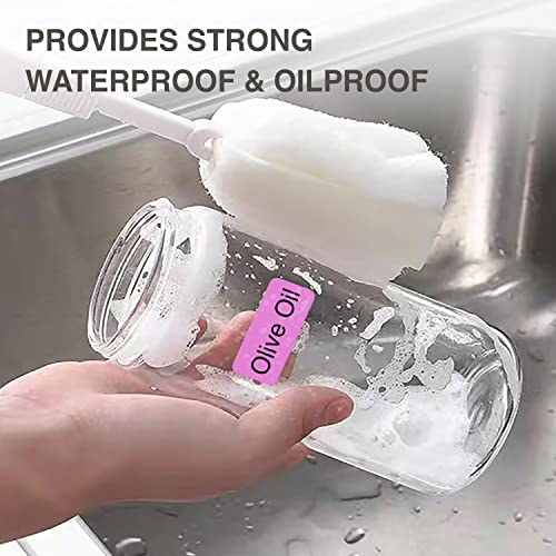 SUPVAN E10 & E11 Label Maker Tape, 0.55'' × 1.18'' (14mm × 30mm) 220 Labels/Roll Genuine Laminated Thermal Label Tape Refill, Waterproof Oilproof Child-Safe Durable Auto Detect Labels, Black on Purple - Thumbnail 5
