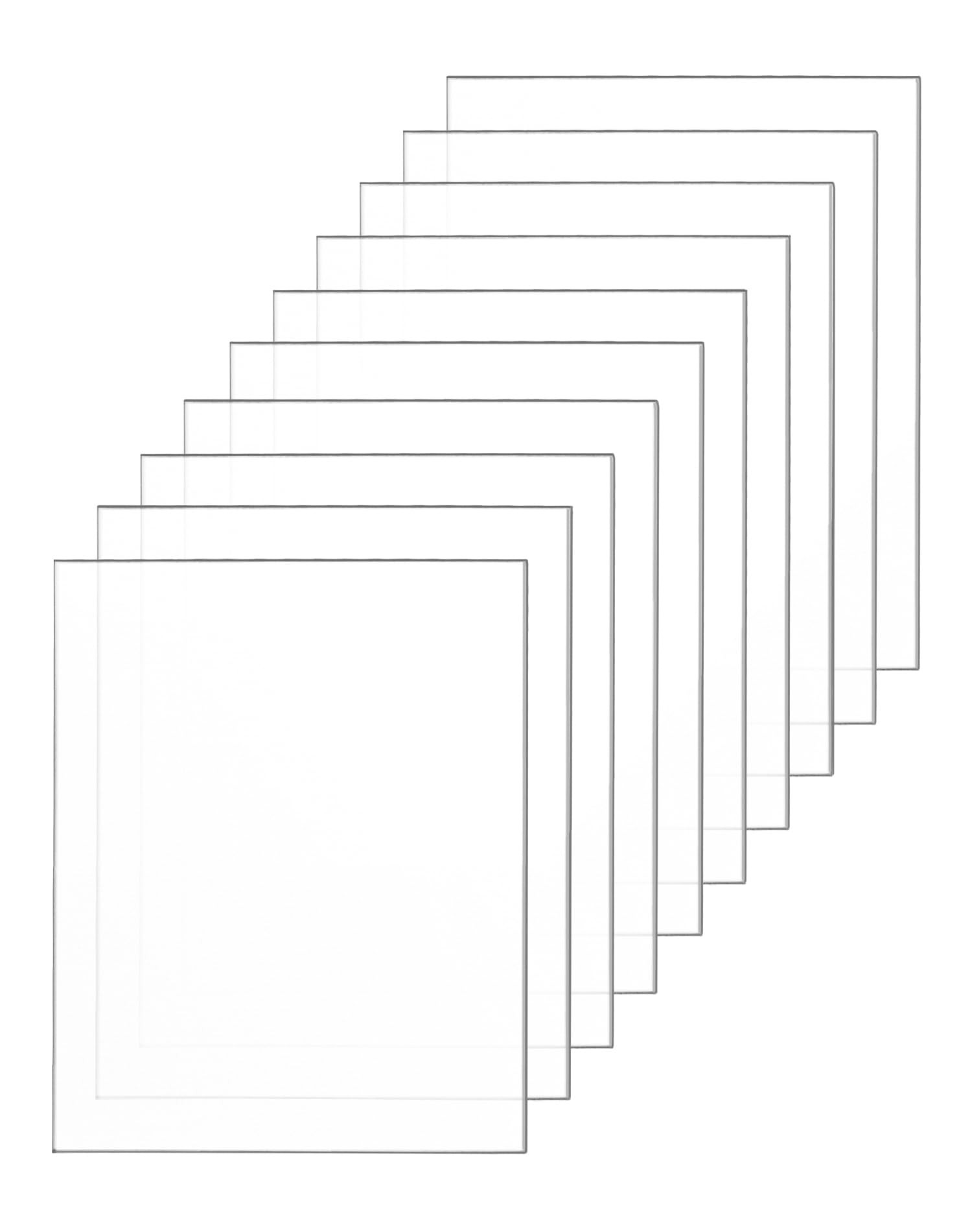 10 Fogli In Plexiglass Trasparente 1mm - Per Fai Da Te, Cornici E Decorazioni | 10x15 Cm - Foto 5