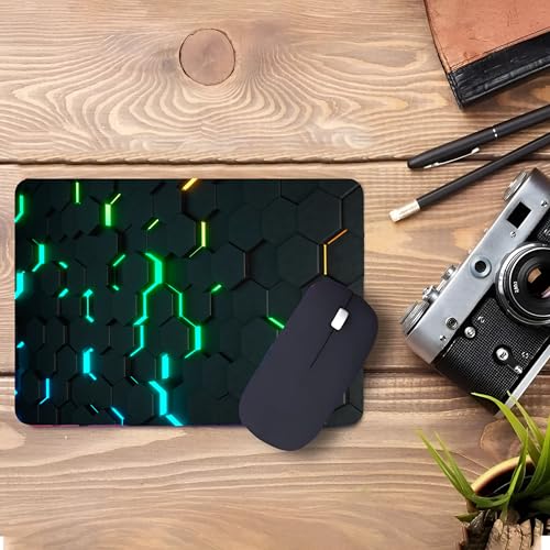 Image of Mouse Pad with Non-Slip Rubber Base, Waterproof & Durable Desk Mat for Gaming, Office & Students | Small Laptop & PC Pad | 23x18cm