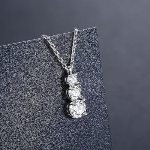 SBLING Platinum-Plated or 18K Gold Plated Cubic Zirconia Pendant Necklace for Women2