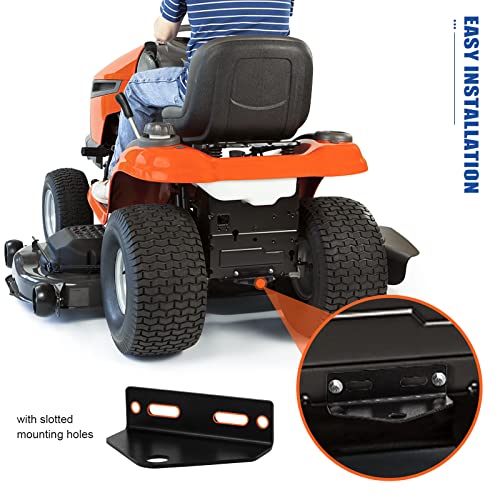 2 Pcs Universal Zero Turn Mower Trailer Hitch 0.11" Thick And Strong Steel Mower Hitch Plate Heavy Duty 0.78" Lawn Tractor Hitch Golf Cart Hitch With 4 Bolts (Black) #TOP5