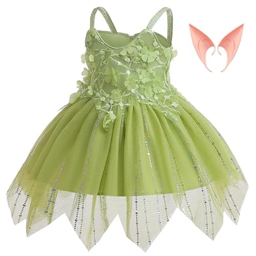 ZKR Tinkerbell Fairy Costume Dress Toddler Girl Kid 7-8 Years