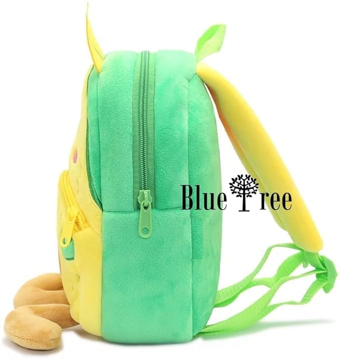 Image of blue tree Cute Boy's and Girl's Plush Bag Medium Quality Full Embroidery Designs Mini Travel Backpack Mango (Mango)