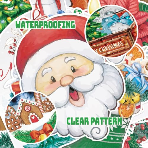 Image of Hying 48 PCS Xmas Tree Santa Bulletin Board Set Snowman Cutout Decorations Winter Holiday Cutouts Cardstock Paper Cut-Outs for Classroom Chalkboard Decorations