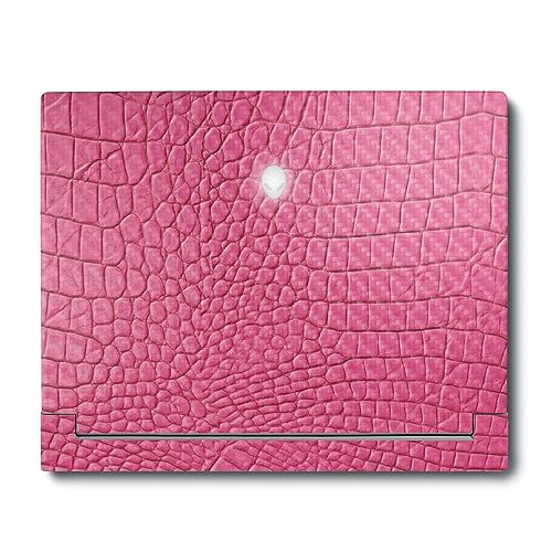 Image of MightySkins Carbon Fiber Skin Compatible with Alienware X16 R1 (2023) Full Wrap Kit - Pink Gator Skin | Protective, Durable Textured Carbon Fiber Finish | Easy to Apply | Made in The USA