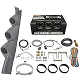 GlowShift Diesel Gauge Package Compatible with Ford Super Duty F-250 F-350 6.7L Power Stroke...