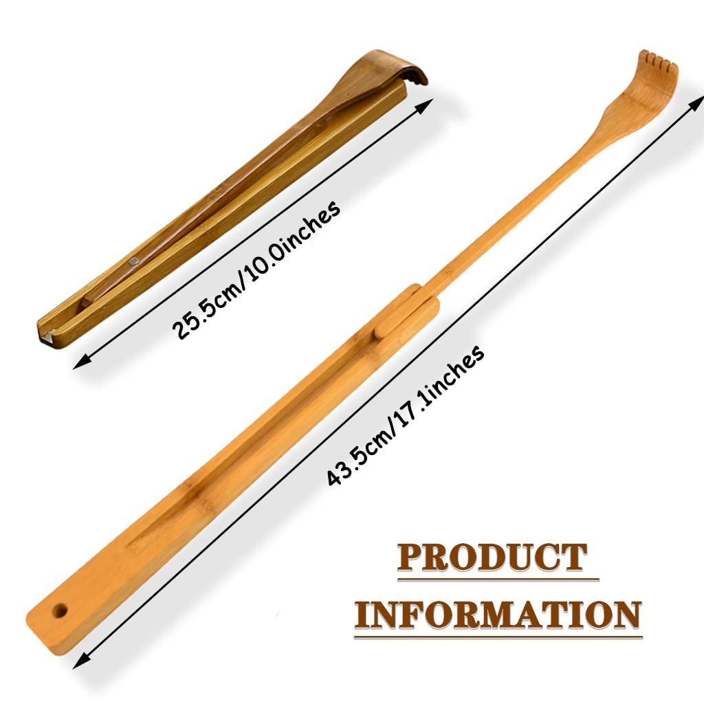 Klappbarer Rückenkratzer Aus Massivholz, Tragbarer Und Praktischer Rückenmassager Gegen Juckreiz Für Senioren, Kompakt Und Langlebig(43.5cm*2)