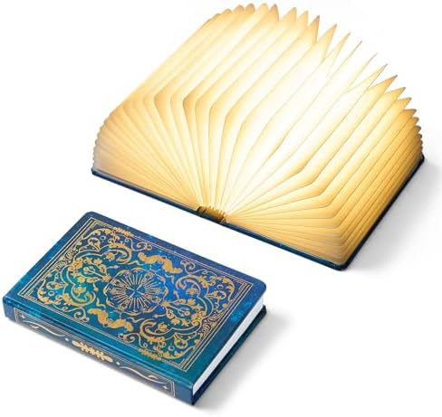 Book Lovers Gifts BookLamp - 5 Color Lights, 1200mAh Battery, Fol...