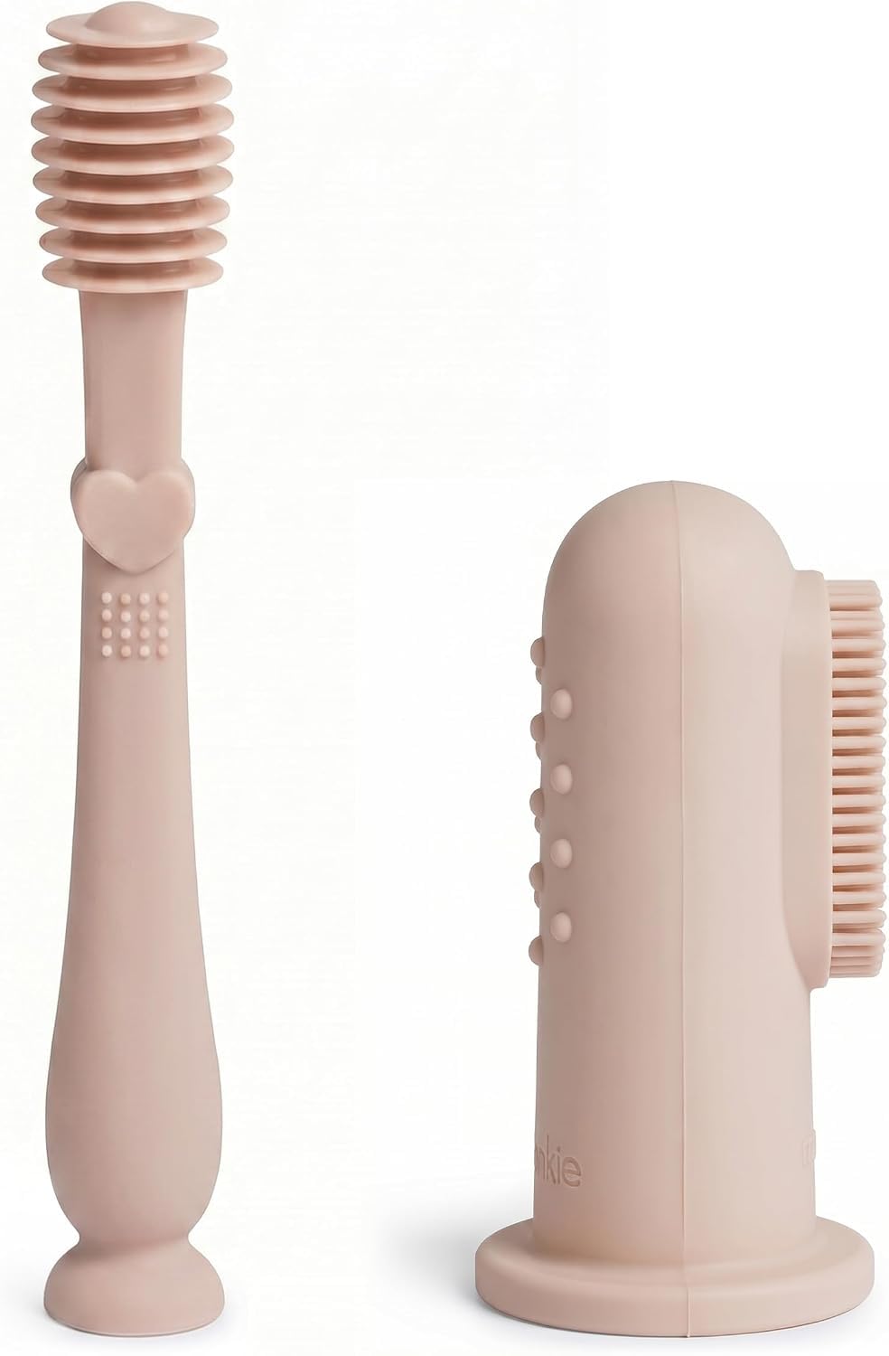 Baby Finger Toothbrush Set with Soft Silicone Bristles, Infant Gum Massager & Teeth Cleaning Brush, BPA Free Food Grade Silicone Finger Brush for Newborn Babies, Toddlers & Kids, 2 Pack-image-4