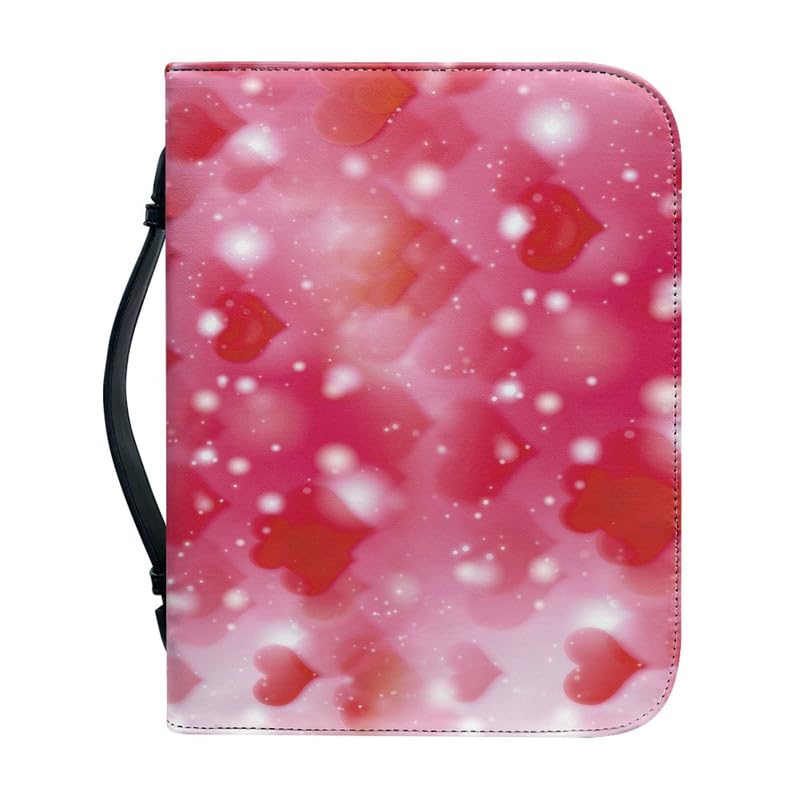 Garronmavis Gradient Hearts Painting Bible Cover for Men - XL Valentine's Day Bible Books Bags — image 1