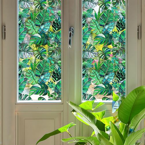 Adhesivos Decorativos para Ventanas Motivos de vidriera Adhesivos electrostáticos Láminas de Color Láminas con Motivos esmerilados Adecuadas Ventanas