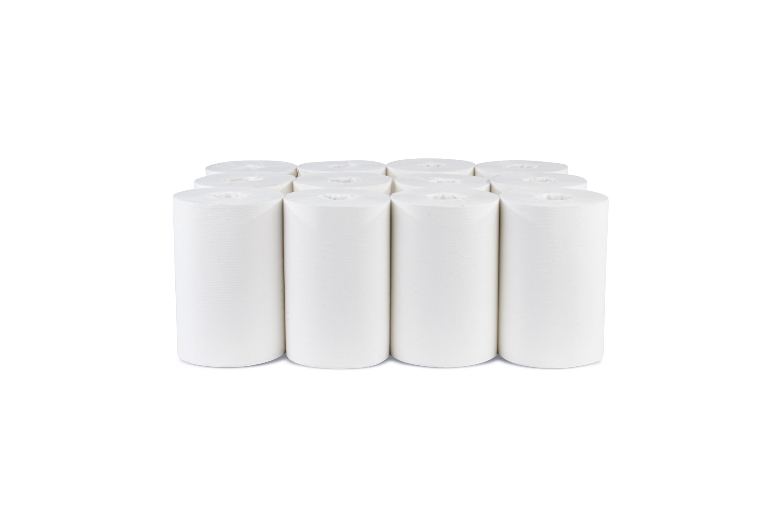 SemyTop Top Handtuchrolle Mini, Innenabwicklung 20 cm, ohne Kern, Ø 12 cm, 1 lagig, hochweiß, 1er Pack (1 x 12 Stück) ST-88781