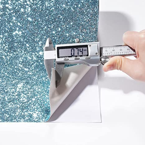 HAPPYMATES Ultra Chunky Glitter Sparkly Superfine Glitter Leather Sheets Shiny Faux Fabric Canvas Perfect for Craft DIY Handmade Projects Patchwork Bow Craft Key Chain (11x24_INCH, Blue) (B0C3ZXJY4H) Amazon Price History, Amazon Price Tracker