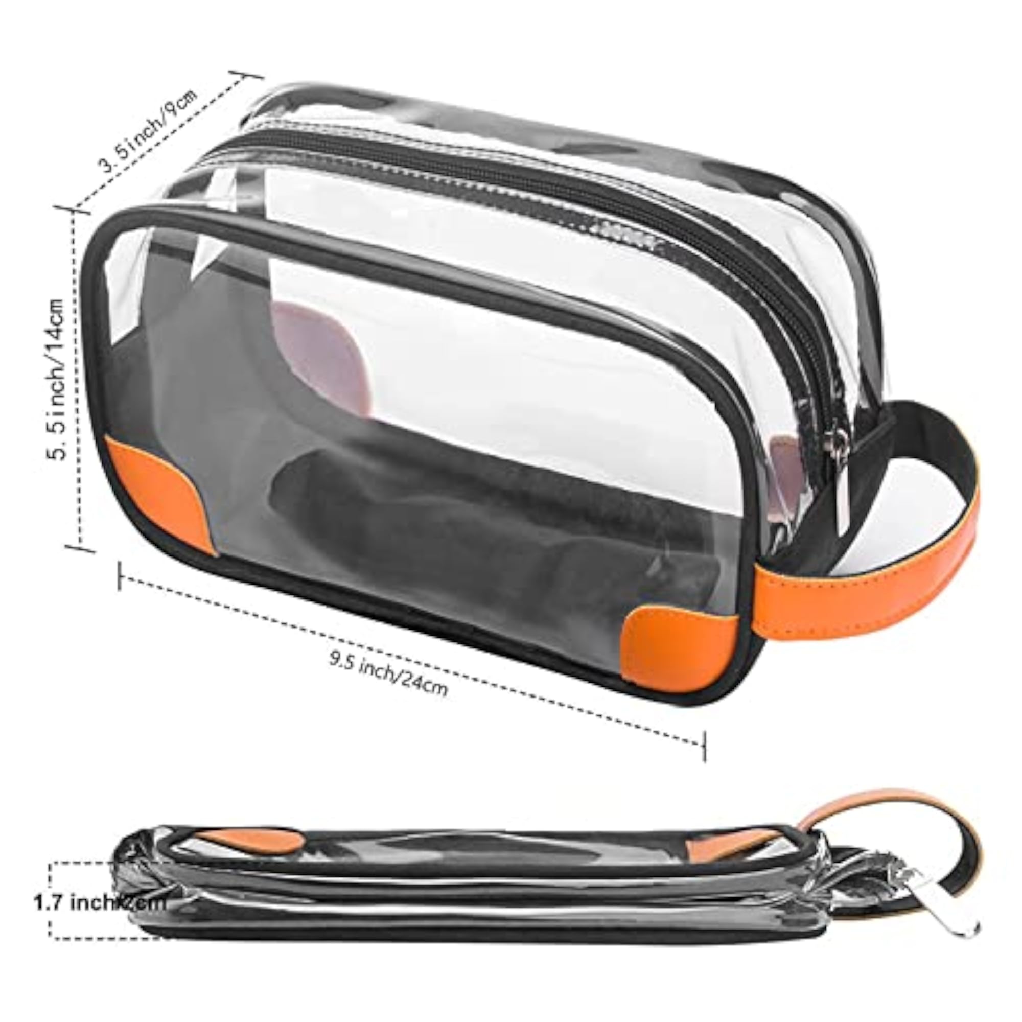 Toiletry Bag, Clear Shaving Dopp Kit for Men