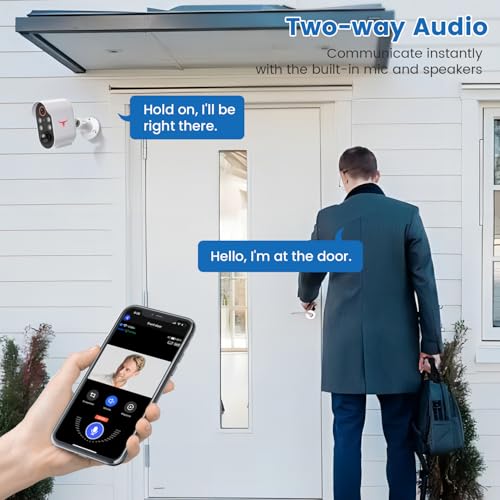 Guggre 1080P Security Camera Wireless With Solar Panel, Ai Human Detection, Pir Motion Detection, 2-Way Talk, Outdoor Surveillance Bullet Cam thumb #5