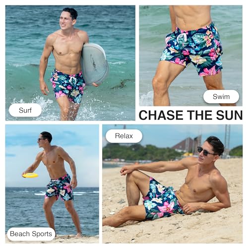 Image of Kanu Surf Men's Big Viper Extended Size Stripe Swim Trunk