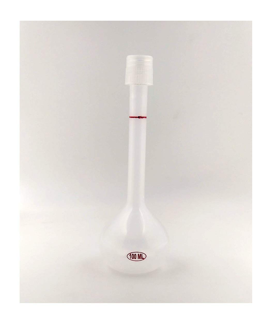 AANIJ® Plastic volumetric measuring flask with Screw cap 100 ml (Pack of 1) for chemistry measuring flask For laboratory