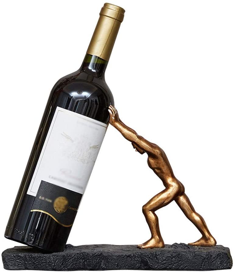 Soporte Para Botella De Vino 27x11x19cm Resina