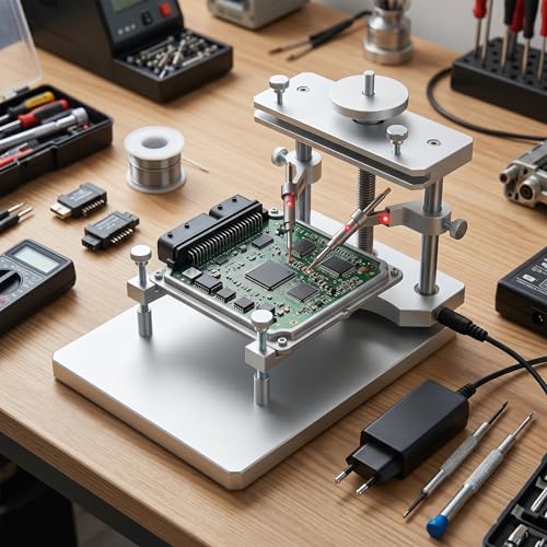 Marco BDM con LED para programación ECU de motor con sondas de 4 pines y adaptador de corriente UE 3