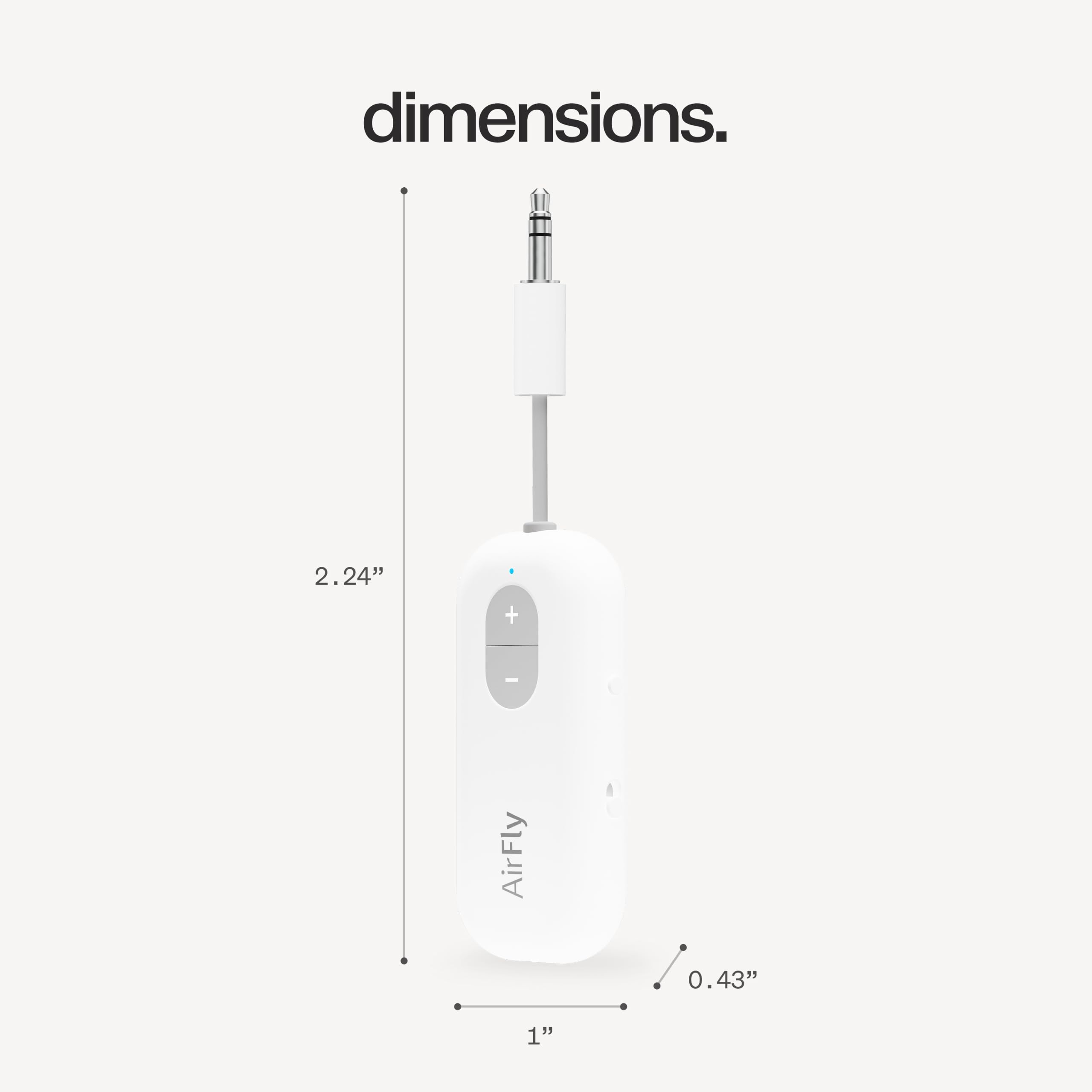 White Bluetooth Wireless Audio Transmitter Adapter H64423
