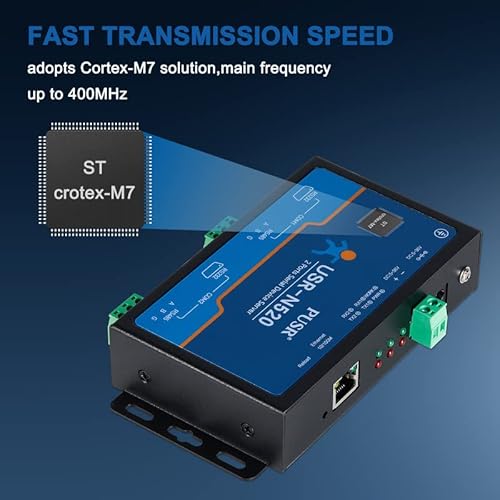 Araierd 4 Port Serial Device Server Rs232 Rs485 To Ethernet Tcp/Ip Converter 400Mhz Ethernet Serial Adapter With Dc 12V Power Adapter Support Modbus Gateway For Industrial Automation #TOP2