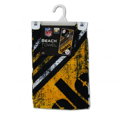 Image of NFL Pittsburgh Steelers Beach Towel, 28-inch by 58-inch