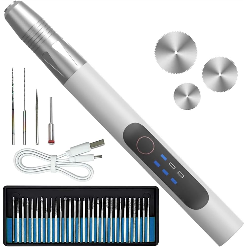Jnchdghwa As Shown Usb Engraver For Metal For Glass For Wood Rechargeable Battery Usb Engraving Pen Set Tool For And Projects