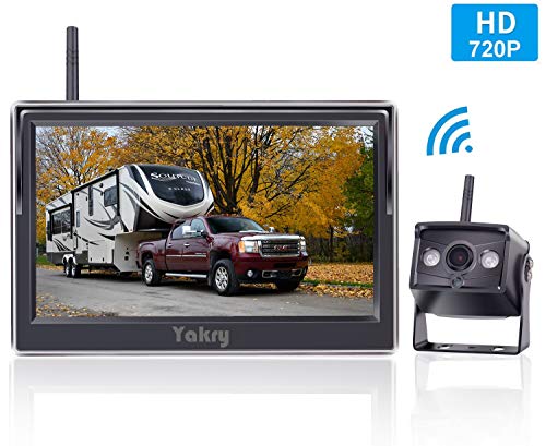 Yakry HD 720P Digital Wireless Backup Camera and 5'' Monitor Kit for Trailers/RVs/Pickups/Vans/Trucks/Motorhomes
