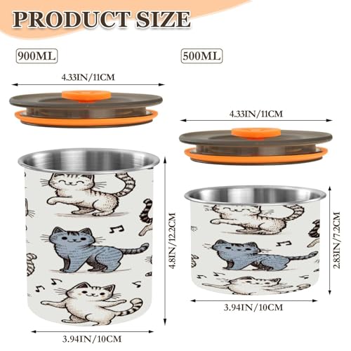 Envase Hermético Para Café De Acero Inoxidable 900ml miniatura 2