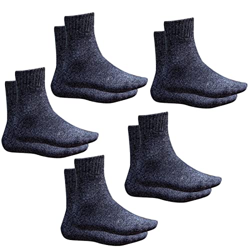FASSME Meias grossas para botas masculinas – 5 pares/conjunto de meias térmicas de inverno para home