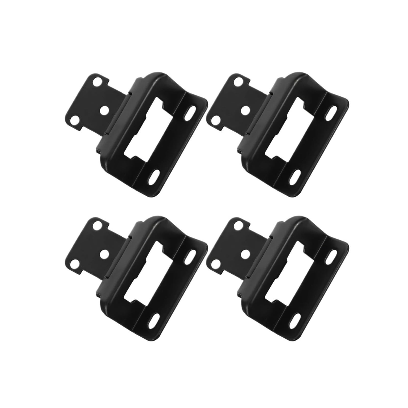 Ujzgbxqvshm One Color Folding Door Hinge,4Pcs Black Self Closing No Overlay Spring Positioning Cabinet Hinges