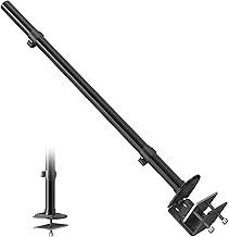 PUTORSEN Extra Long Monitor Arm Bar - 814mm Height, 35mm Diameter, C-Clamp and Drill Mount with Stand Up to 40kg, Monitor Stand Replacement Rod