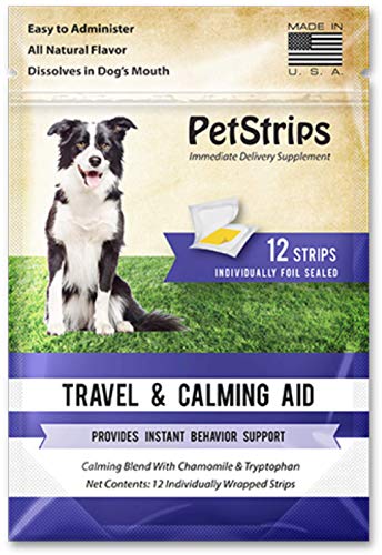 PetStrips Travel & Calming Aid for Dogs 12 Fast-Acting Strips