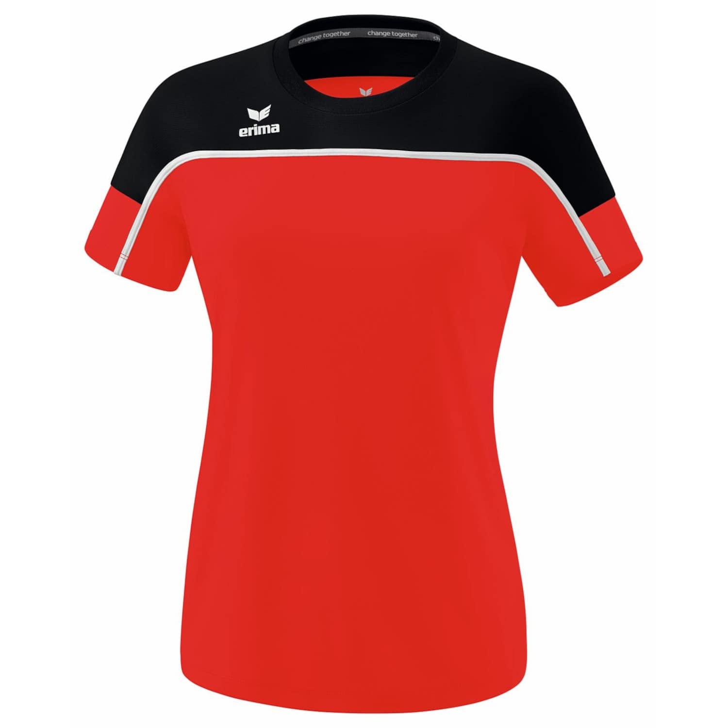 Erima Women's „Change Functional T-Shirt, red/Black/White, 44