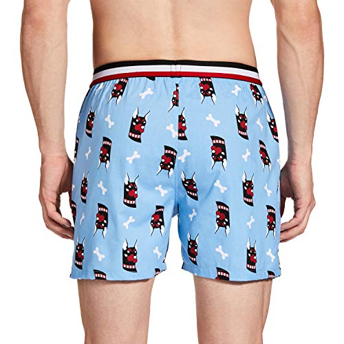 Image of Longies Men's Regular Outer Elastic Boxers (LGOBOXP2006 Blue,Black2006 2XL)