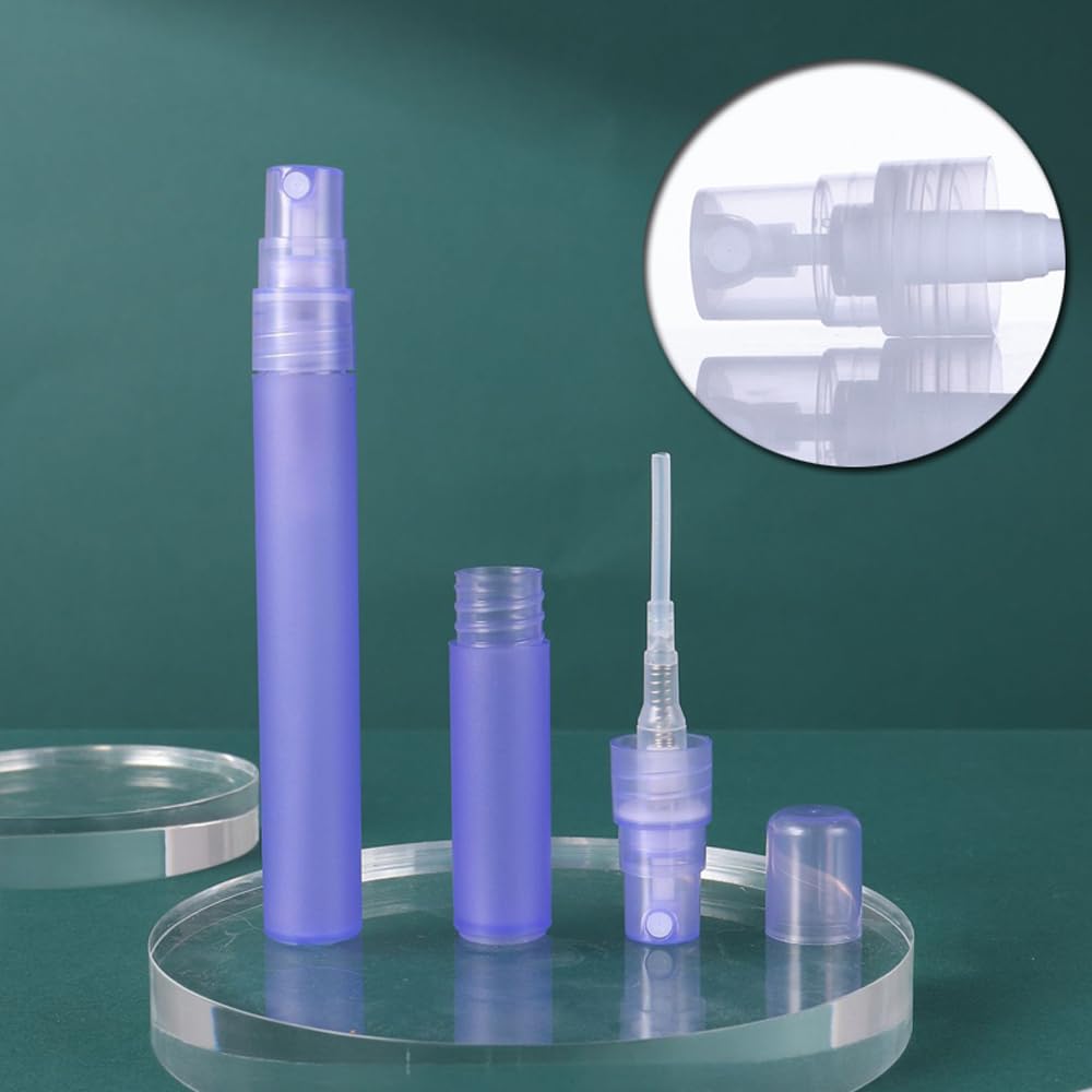 100 Unidades Frascos Mini Vacíos de Plástico con Pulverizador 3/5/10ml, Botellas Recargables Portátiles para Difusores de Fragancia, Perfume, Muestras Cosméticas y Viajes (azul,5ml,100)