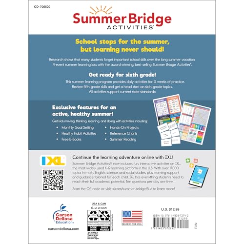 Summer Bridge Activities 5th Grade Workbooks to 6th Grade Workbooks All Subjects, Math, Language Arts, Science, Social Studies, Fitness 6th Grade Workbooks All Subjects With Flash Cards, eBooks & More - Image 2