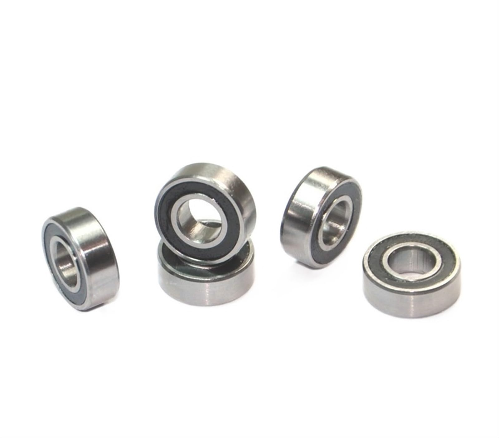 HYUJNAFZR Bimetal Seal Shield Micro deep Groove Bearing 10pcs 605-2RS 5x14x5mm Rubber Sealed Deep Groove Ball Bearing Miniature Bearing