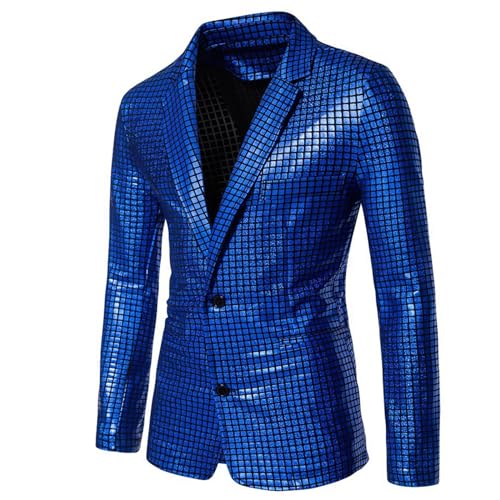 Sequin Blazer Sparkly Disco Prom Jacket Party Shiny Tuxedo Banquet Celebration Fashion Slim Fit Sport Coat for Mens