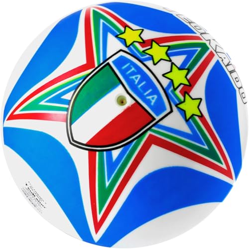 CUCUBA Balón Italia de Playa, Agua, Voleibol, de Goma, para Entrenamiento o Partido, Talla 5, Blanco y Azul