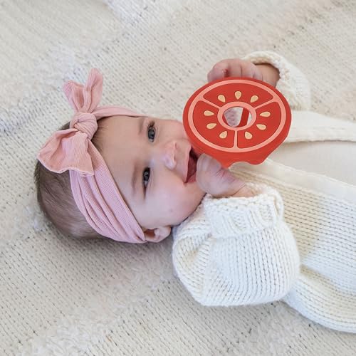 Image of Tomato and Red Onion Silicone Teethers Baby Teething Toys, Newborn Essentials Must Haves, Easy-to-Hold Design Teething Ball Baby Essentials, BPA-Free