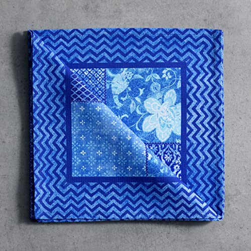 Maison d' Hermine Cloth Napkins Set of 4 100% Cotton Everyday Reusable Square Napkins Cloth Washable Dinner Party Wedding Restaurant Gifts for Mothers Day (Indigo Love - Image 4