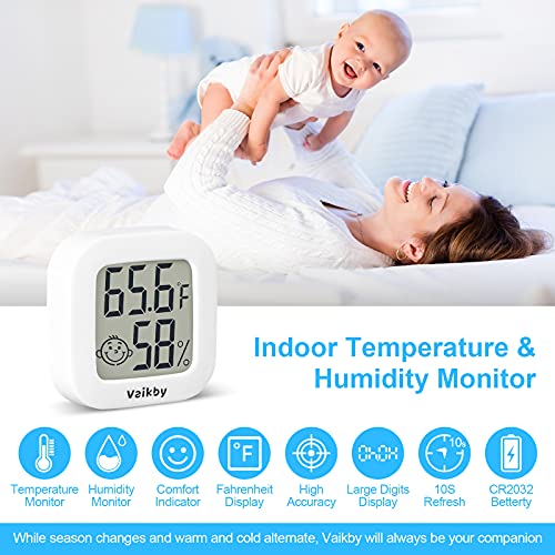 Vaikby VB Indoor Thermometer 4Pack, Humidity Gauge Meter Digital Hygrometer Room Thermometer thumb #1