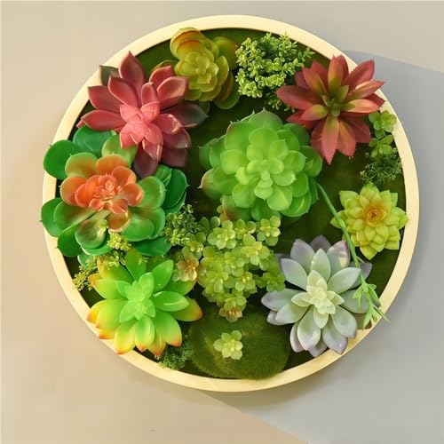 Artificial Succulent Wall Art, 3D Faux Plant Decor for Indoor