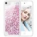 Maxdara iPod 5 Case, iPod 6 Case, Glitter Liquid Floating Bling Sparkle Quicksand Case for Girls Children for Apple iPod Touch 5th/6th Generation (Rosegold)