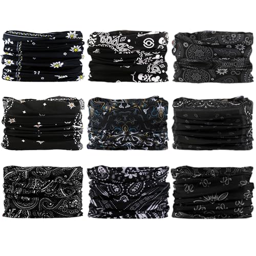 Image of Neck Gaiter for Men Women Headwear Bandana Head Wrap Face Scarf Mask Cover Warmer Balaclava-Seamless & Versatile