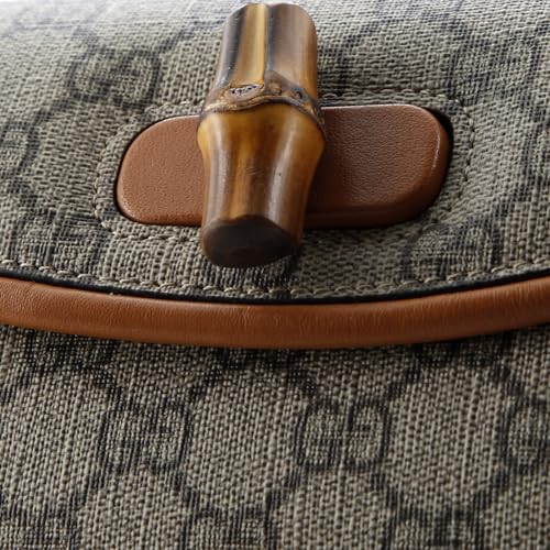 Gucci, Pre-Loved Bamboo 1947 Belt Bag GG Coated Canvas Mini, Brown